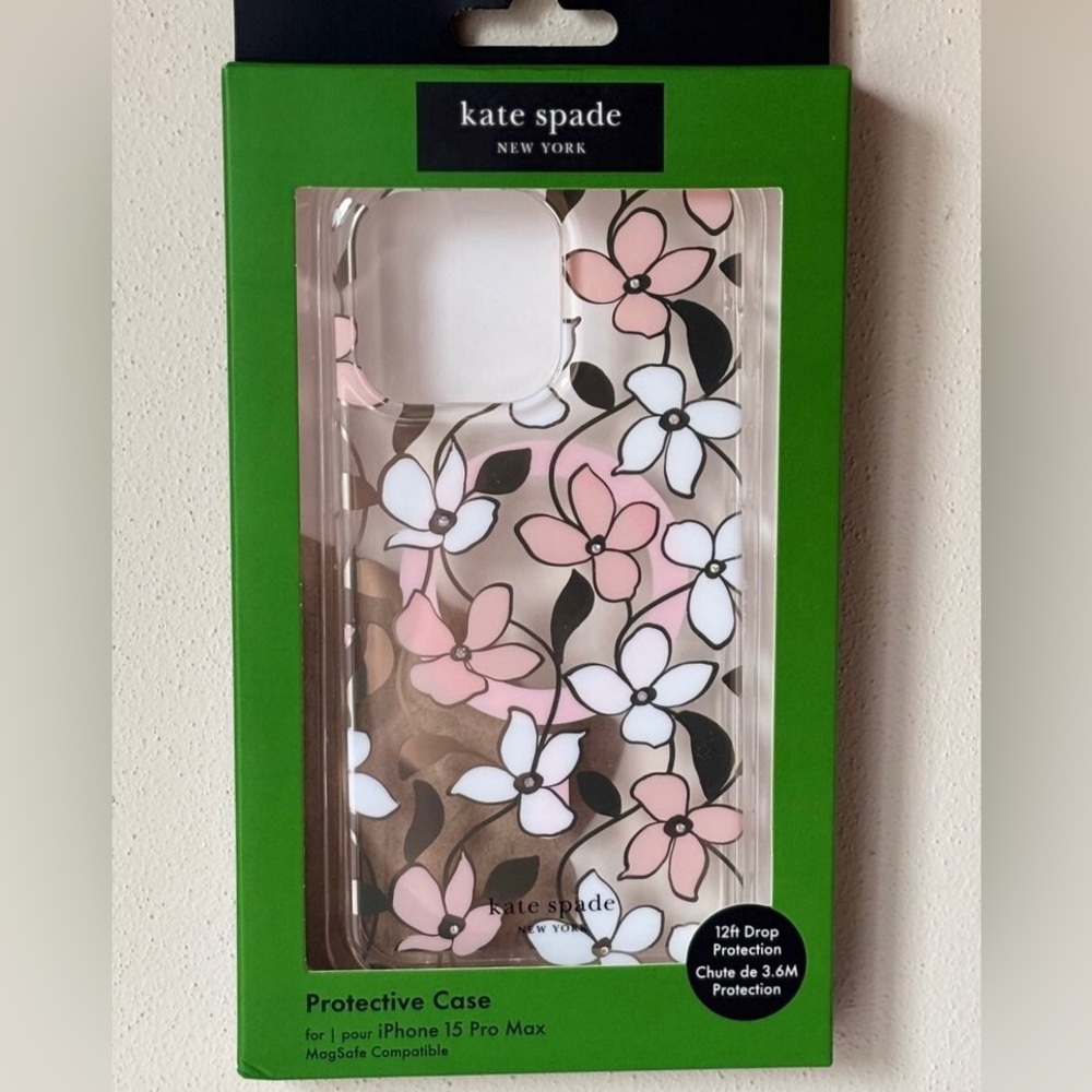 Kate Spade Pink and White Floral Phone Case